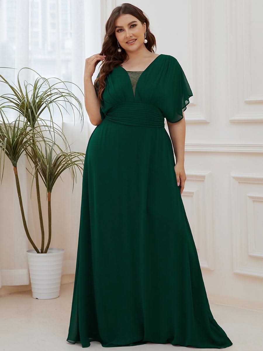 Größe Nach Maß Frauen A-Line Empire Taille Abendkleid 07851
