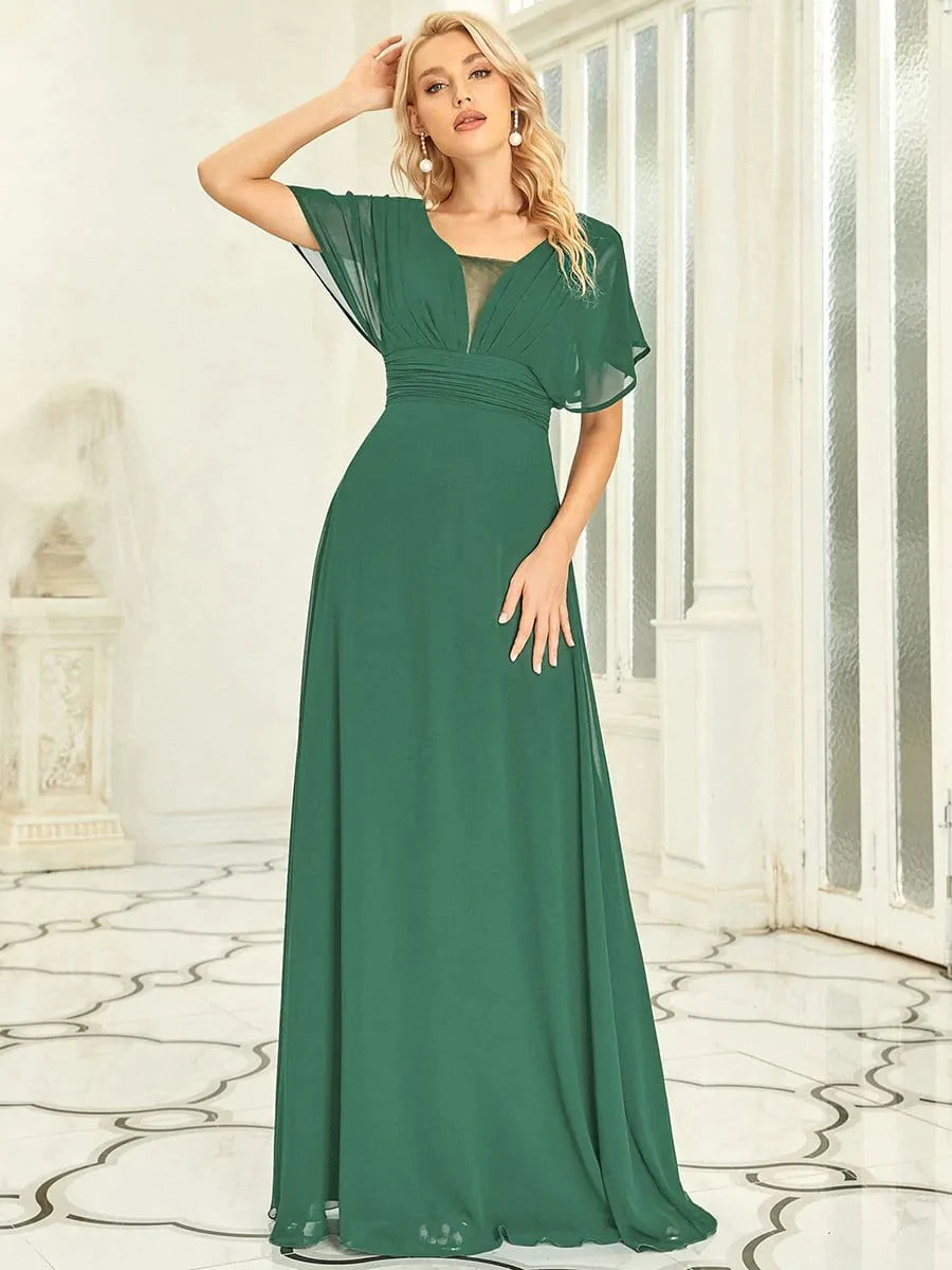 Größe Nach Maß Frauen A-Line Empire Taille Abendkleid 07851 #Farbe_Gruen Bohne