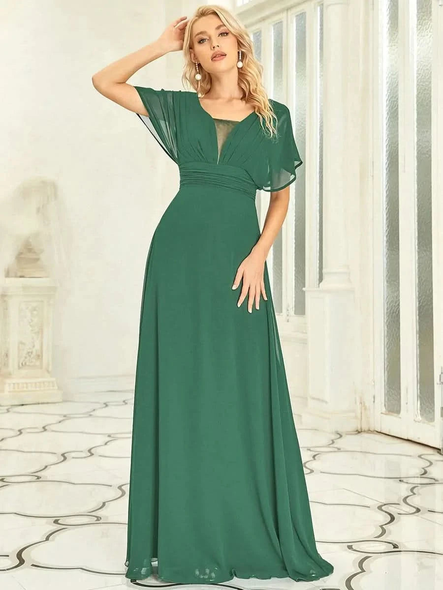Größe Nach Maß Frauen A-Line Empire Taille Abendkleid 07851