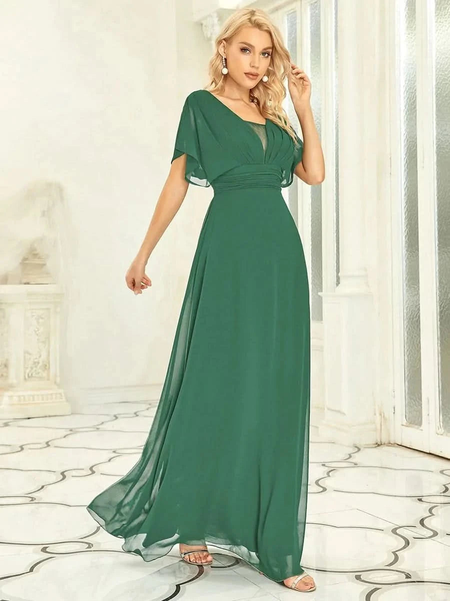 Größe Nach Maß Frauen A-Line Empire Taille Abendkleid 07851