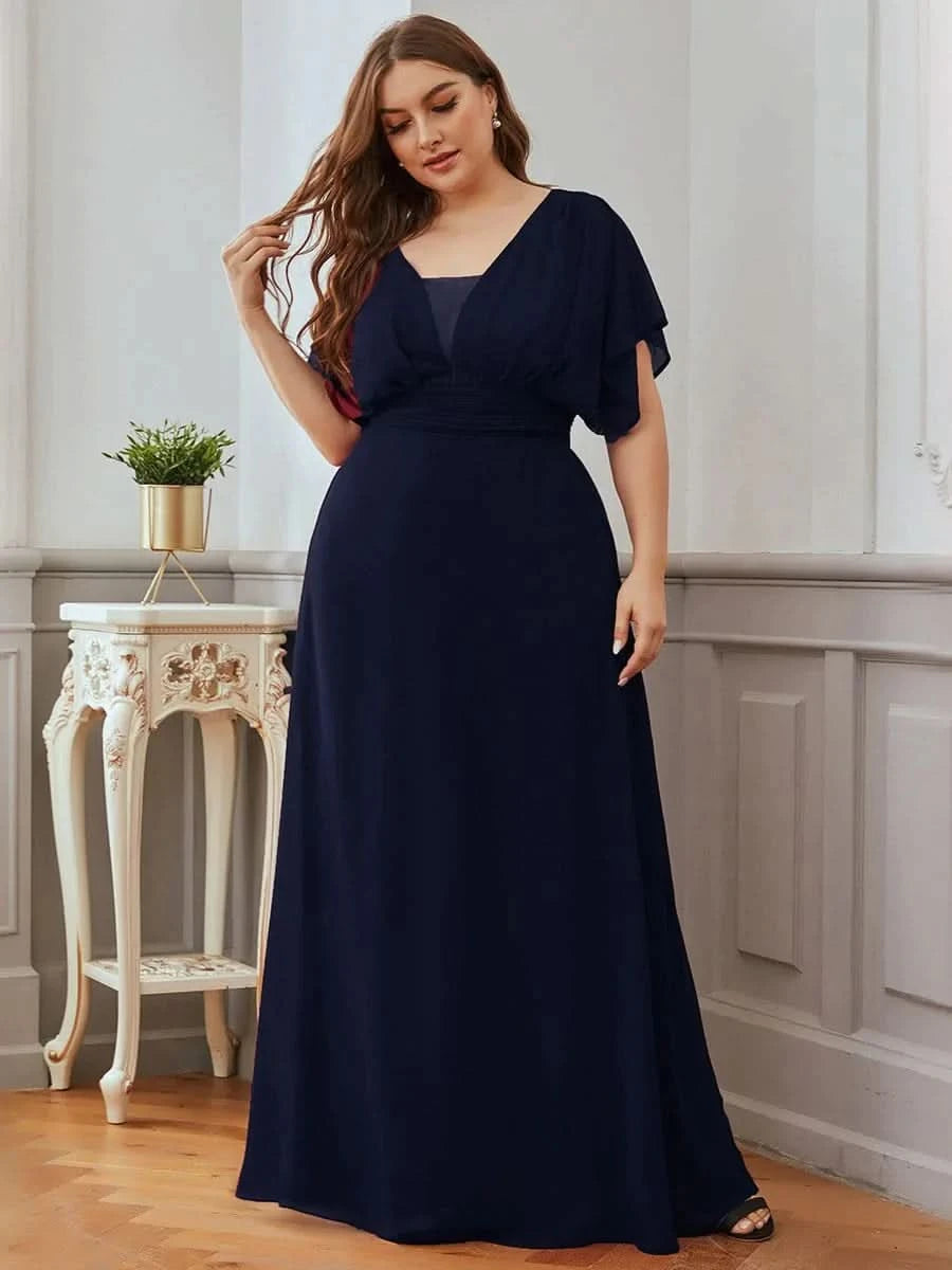 Größe Nach Maß Frauen A-Line Empire Taille Abendkleid 07851