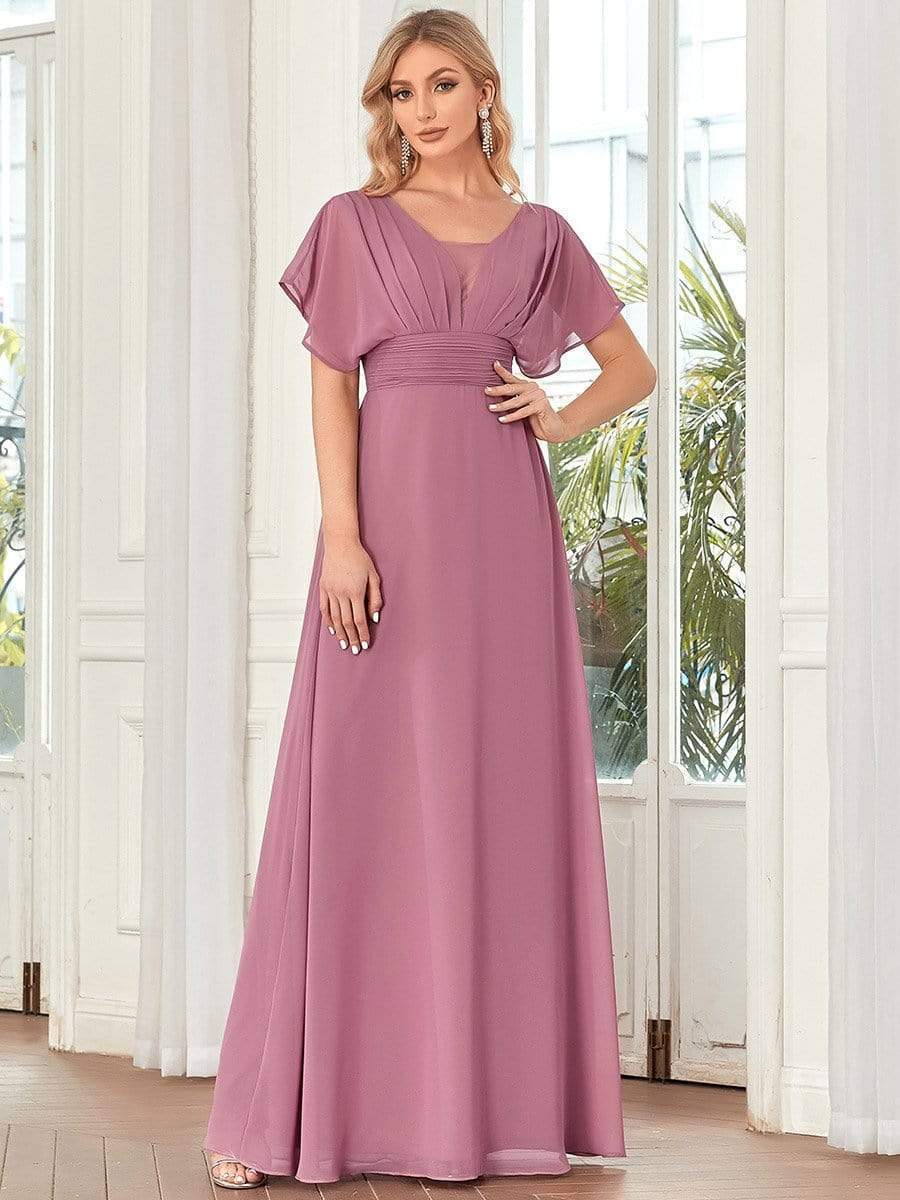 Größe Nach Maß Frauen A-Line Empire Taille Abendkleid 07851 #Farbe_Orchid