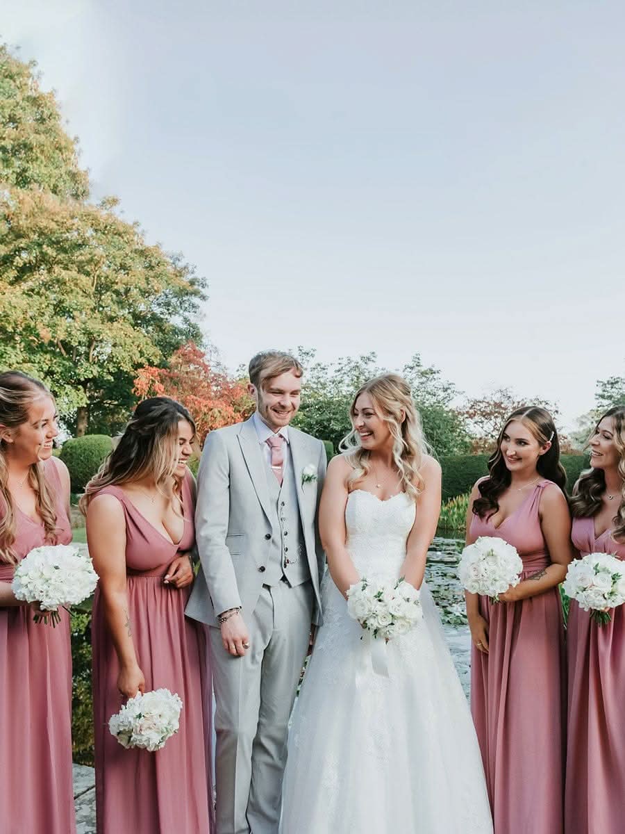 Damen V-Ausschnitt Lange Chiffon Abendkleider Festkleider 09016 #farbe_Orchid