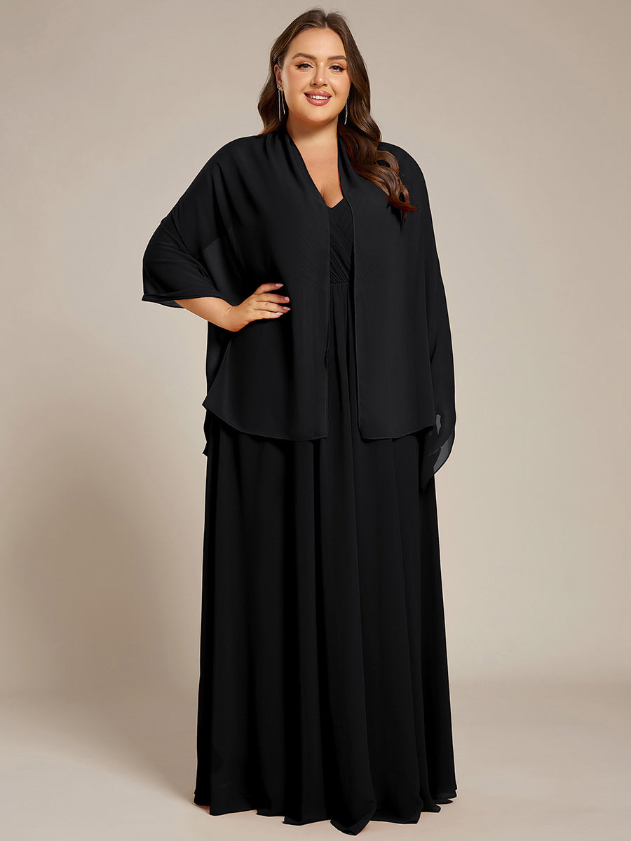 Elegante Chiffon-Stola für besondere Anlässe #Farbe_Schwarz