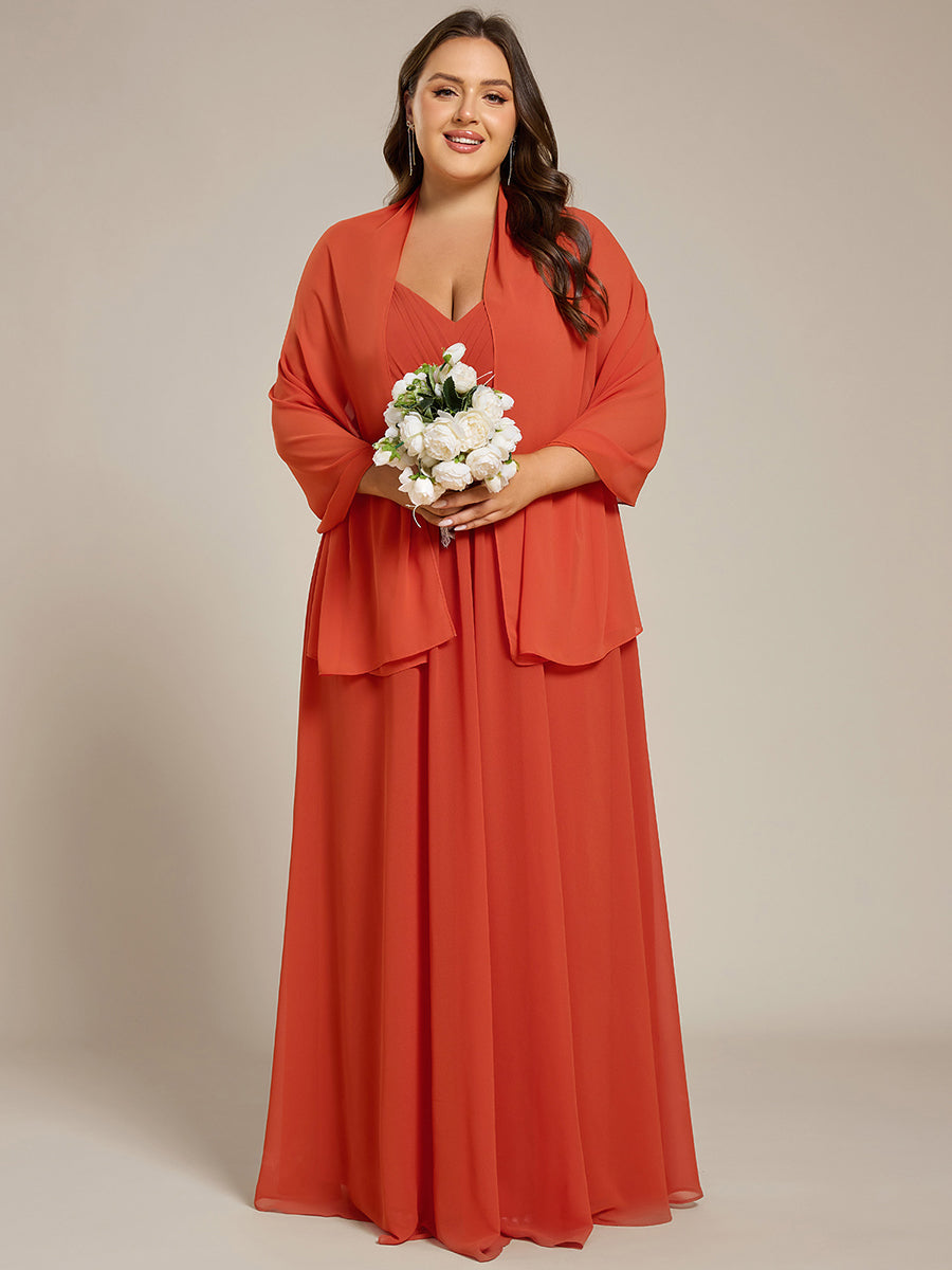 Elegante Chiffon-Stola für besondere Anlässe #Farbe_Gebranntes Orange