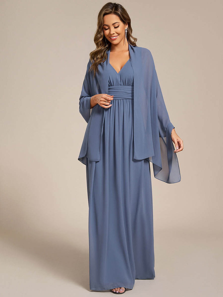 Elegante Chiffon-Stola für besondere Anlässe #Farbe_Taubenblau