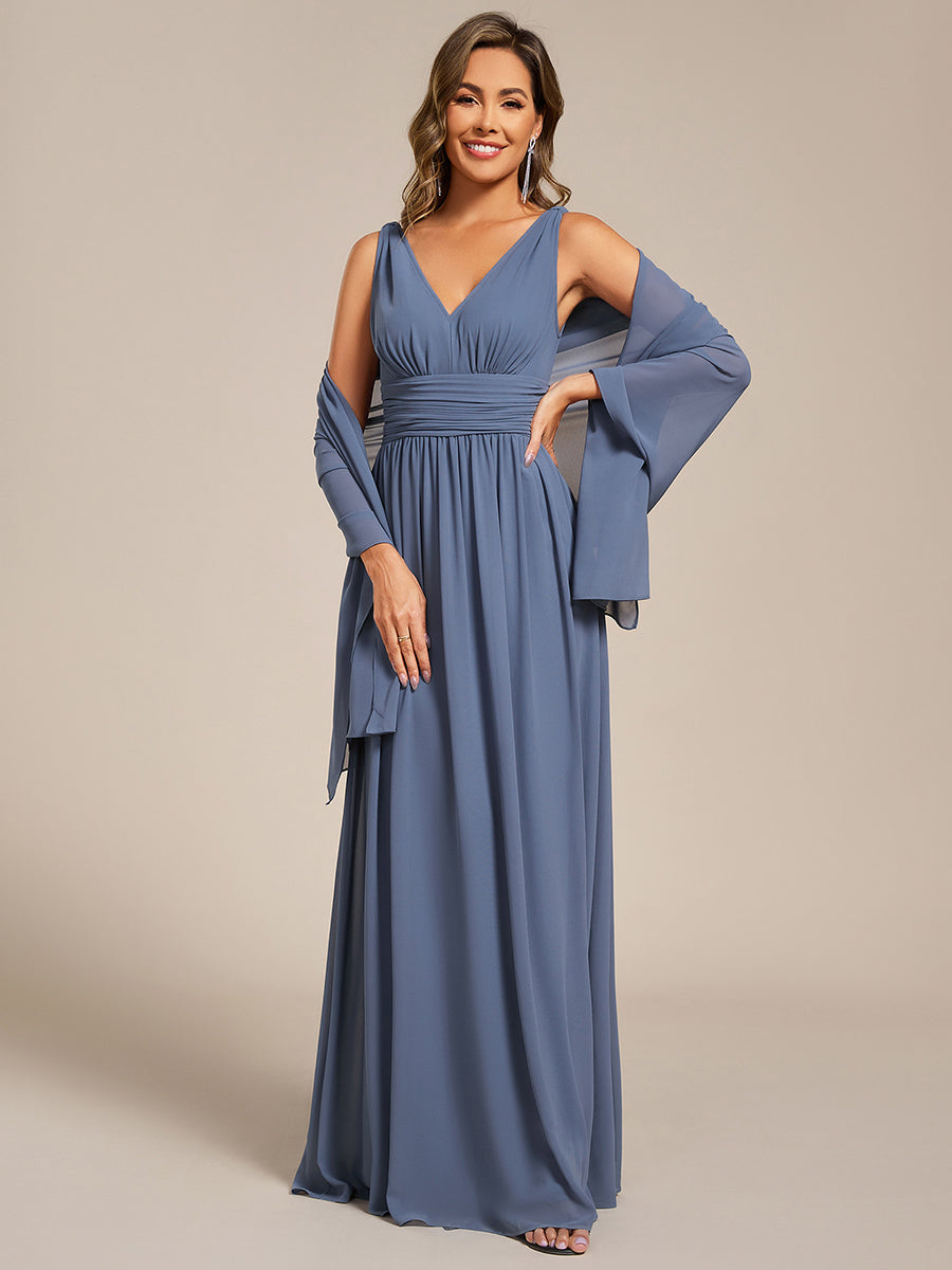 Elegante Chiffon-Stola für besondere Anlässe #Farbe_Taubenblau