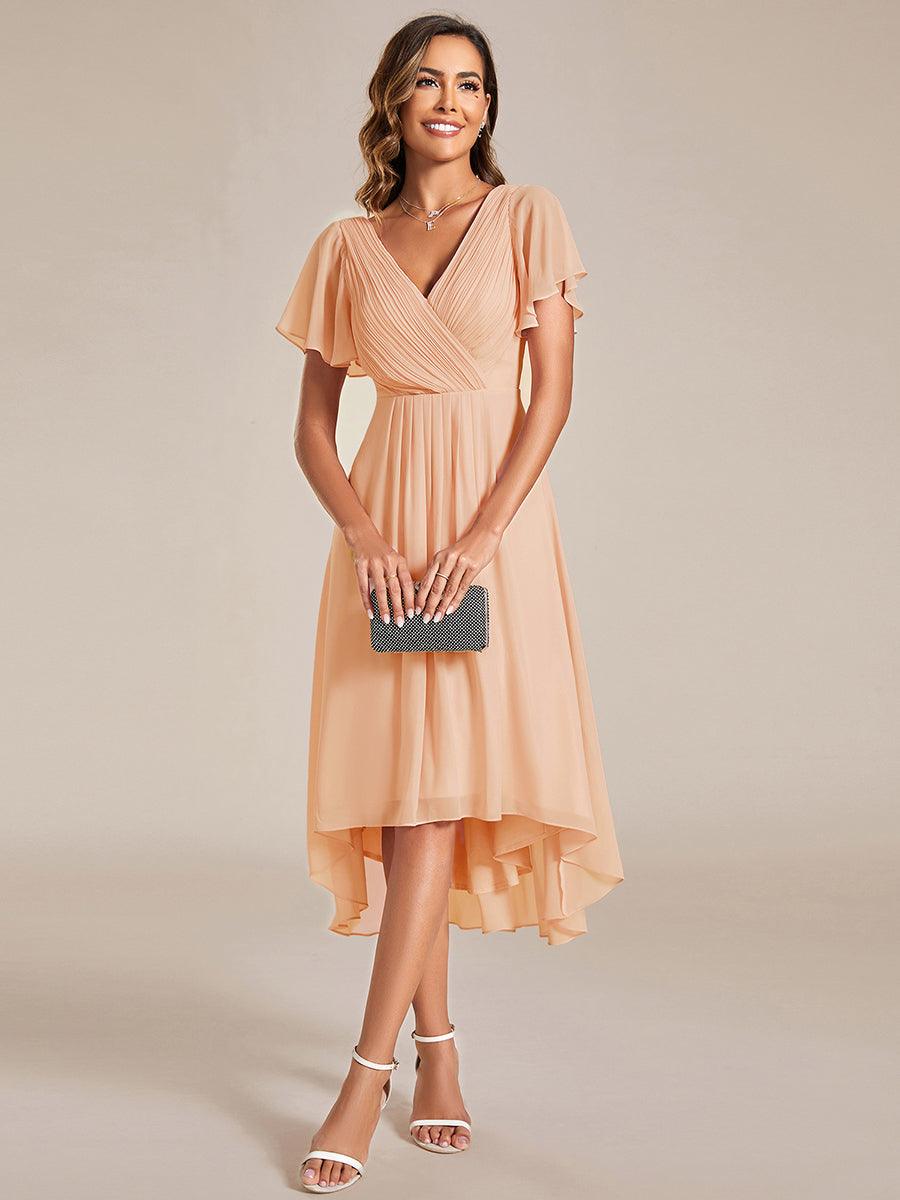Glitzerndes A-Linien-Abendkleid mit Empire-Taille und langen Laternen?rmeln #farbe_Navy Blau