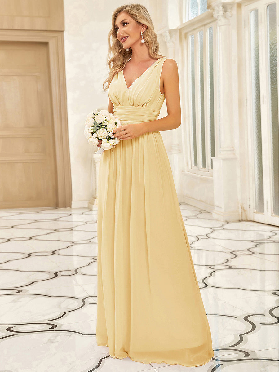 v-ausschnitt-chiffon-abendkleider-ep09016-1 - Gelb - R4