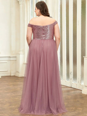 Größe Nach Maß Atemberaubendes ärmelloses Abendkleid mit hohem Bund aus Tüll und Pailletten 00277
