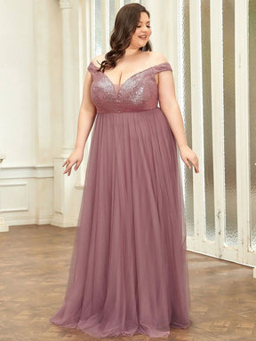 Größe Nach Maß Atemberaubendes ärmelloses Abendkleid mit hohem Bund aus Tüll und Pailletten 00277