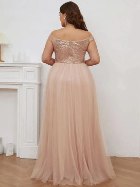 Größe Nach Maß Atemberaubendes ärmelloses Abendkleid mit hohem Bund aus Tüll und Pailletten 00277