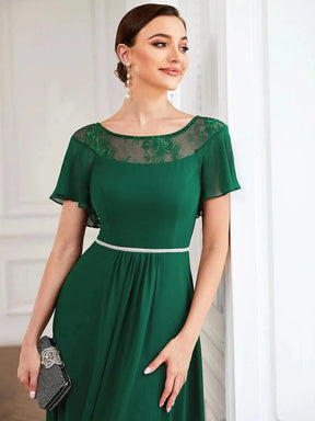 Größe Nach Maß Laessiges A-Linien-Midikleid für Frauen mit unregelmaessigem Saum 00465
