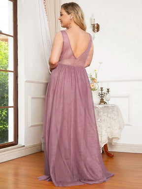Color=Orchid | Ever Pretty Frauen A-Line V-Ausschnitt Floral Lace Appliques Brautjungfernkleid 00930-Orchid 10