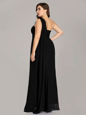 Größe Nach Maß Lange One Shoulder Chiffon Abendkleider Festkleider 09816