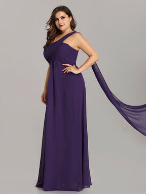 Größe Nach Maß Lange One Shoulder Chiffon Abendkleider Festkleider 09816