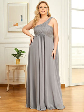 Größe Nach Maß Lange One Shoulder Chiffon Abendkleider Festkleider 09816