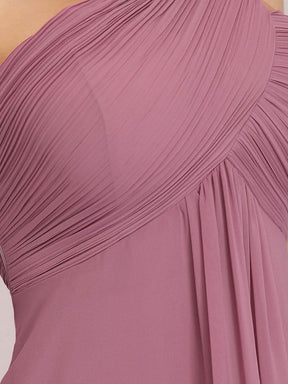 Größe Nach Maß Lange One Shoulder Chiffon Abendkleider Festkleider 09816