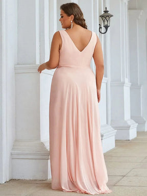 Größe Nach Maß V-Ausschnitt Chiffon Schulterfrei Abendkleider 09983
