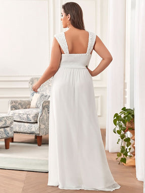 Größe Nach Maß A-Line Elegante Spitze Chiffon Hochzeitsgast Brautjungfernkleider EZ07704