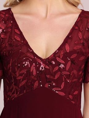 Größe Nach Maß Elegante V-Ausschnitt Spitze Abend Cocktail Party Kleider EZ07706