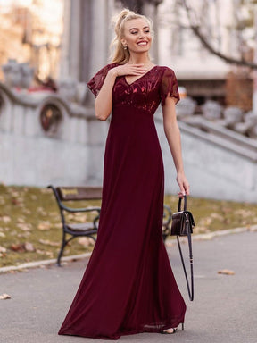 Größe Nach Maß Elegante V-Ausschnitt Spitze Abend Cocktail Party Kleider EZ07706