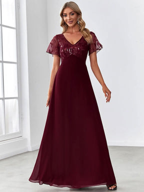 Größe Nach Maß Elegante V-Ausschnitt Spitze Abend Cocktail Party Kleider EZ07706