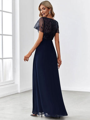 Größe Nach Maß Elegante V-Ausschnitt Spitze Abend Cocktail Party Kleider EZ07706